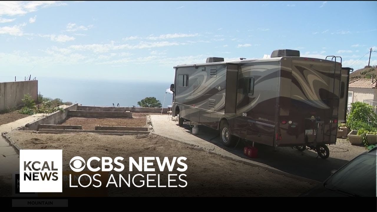 RV parked with ocean view in Los Angeles.