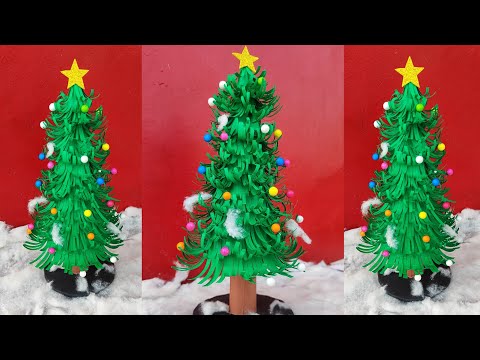 Beautiful Christmas Tree Making At Home 🌲 | Christmas Decoration Ideas 😍