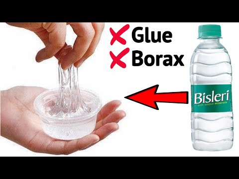 Water Slime❌No Glue❌No Borax/How to make water slime at home/Water slime making easy #asmr