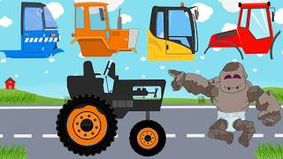 What cabins ? Jcb Excavators and Construction Machinery try to match vehicles | Vehicles videos