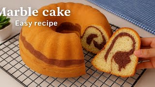 The fluffiest and most delicious marble cake recipe. Bakers are hiding from you this recipe!!