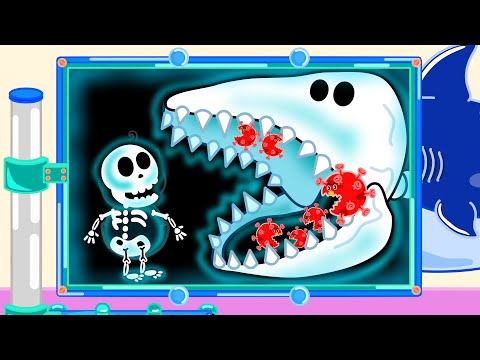 Lion Family | X-rays #4. Brush Brush Brush Your Teeth Healthy Habits | Cartoon for Kids