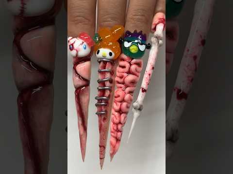 These Nails Gave Me NIGHTMARES⚠️🥵 #halloweennails #nailart #viral