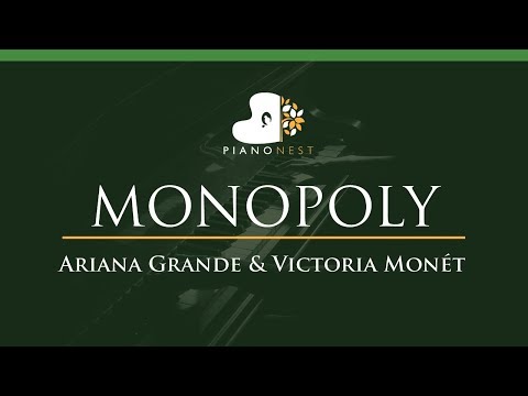 Ariana Grande and Victoria Monét – MONOPOLY – LOWER Key (Piano Karaoke / Sing Along)