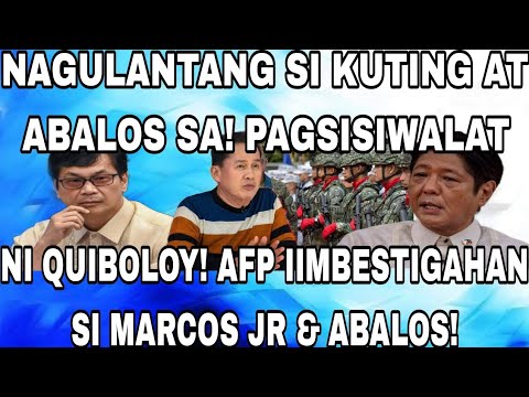 NAGULANTANG SI KUTING AT ABALOS SA! PAGSISIWALAT NI QUIBOLOY! AFP IIMBESTIGAHAN SI KUTING & ABALOS!