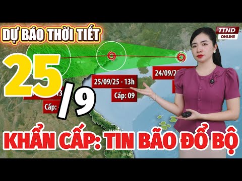 Tin BÃO Số 9 RAGASA Mới Nhất: Thời Tiết Hôm Nay và Ngày Mai 25/9 | Dự Báo Thời Tiết Đêm Nay Ngày Mai