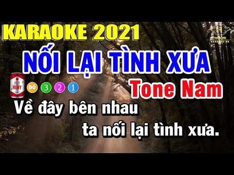 Nối Lại Tình Xưa Karaoke Tone Nam Nhạc Sống 2021 | Trọng Hiếu