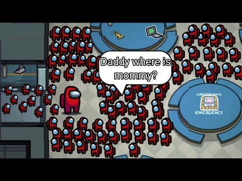 AMONG US, but with 100 MINI CREWMATES
