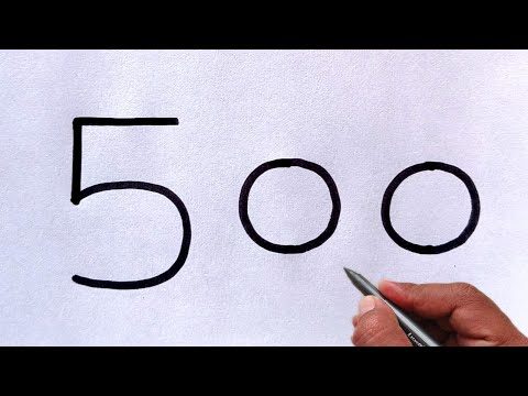 How to draw parrot from number 500 | Easy Parrot Drawing For Beginners | Drawing with Number