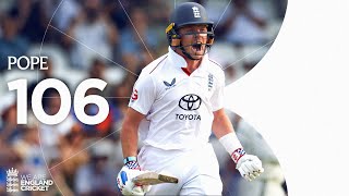 💎 Pressure Makes Diamonds | Ollie Pope Hits 106 vs India