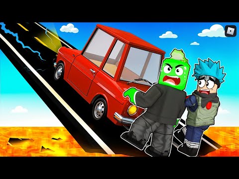 روبلوكس: السيارة انزلقت نحو الحمم البركانية!! هل نقدر ننقذها؟ 🚗🔥😱 مع @OtakuG