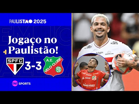 LUCIANO CRAVA DUAS VEZES, MAS VELO EMPATA COM GOLAÇO! SÃO PAULO 3X3 VELO CLUBE | PAULISTÃO 2025