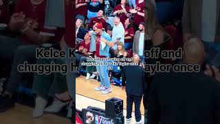 Travis Kelce was feeling himself like alot #taylorswift #tayvis #cleveland #game #nba