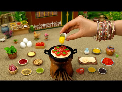 🍕50+ Miniature Tomato Egg Pizza Recipe🍕Indian Anda Pizza🍕Amazing pizza💯Tiny Foodkey