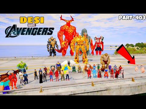 DESI Avengers and Sakuna Entered GOD Kratos New House and Attacked by Creepy Monster in GTA 5 | #403