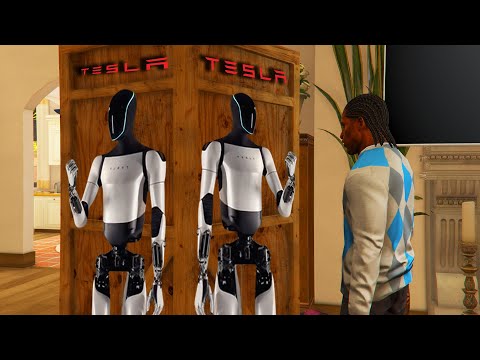 Tesla Robot Takes OVER GTA 5!