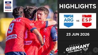 Argentina vs Spain (M) | Full Highlights | FIH Hockey Pro League 2025-26 | 23 June 2026