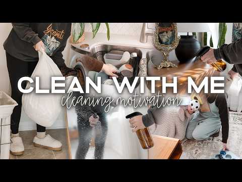 CLEAN WITH ME | Entire House Deep Cleaning, Tidying Our Home & Cleaning Motivation