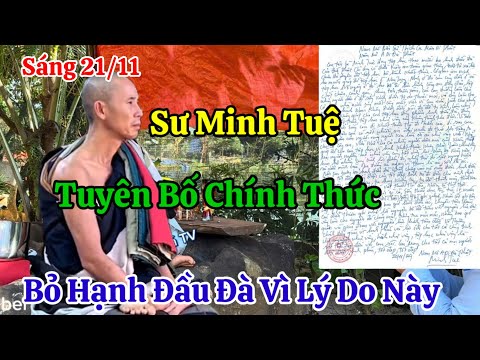 Sáng 21/11 Chấn Động Sư Minh Tuệ Tuyên Bố Bỏ Tu Hạnh Đầu Đà Để Phụng Dưỡng Cha Mẹ