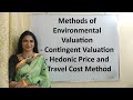 Environmental Valuation Methods and Concepts