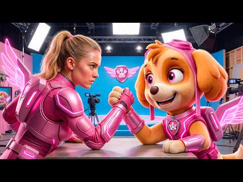 PAW PATROL MIGHTY Arm Wrestling Match in REAL LIFE 🎵 (Chase, Marshall, Skye, Rocky, Rubble & More)