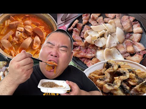 친구들과 새벽3시까지 술 퍼먹고 눈 뜨자마자 해장밥 3공기 feat 선재담 먹 여행 MUKBANG