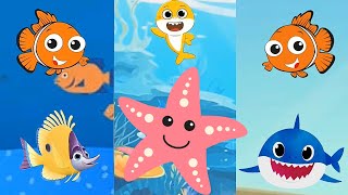 Baby Shark play under seaworld with Dolphin octopus Animals Sea | Toddlers Nursery rhymes kids song