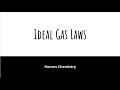 Ideal Gas Law Concepts
