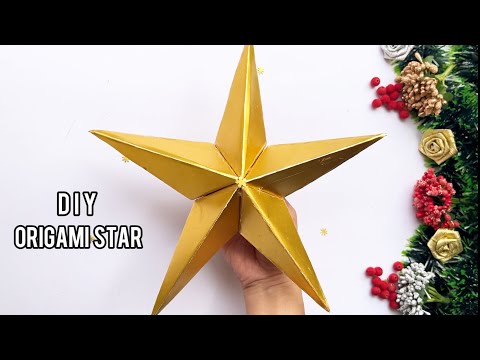 Easy Origami Christmas Star tutorial | How to make a paper star