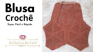 Colete de Crochê fácil e rápido | Blusa de croche fácil | Crochet Vest