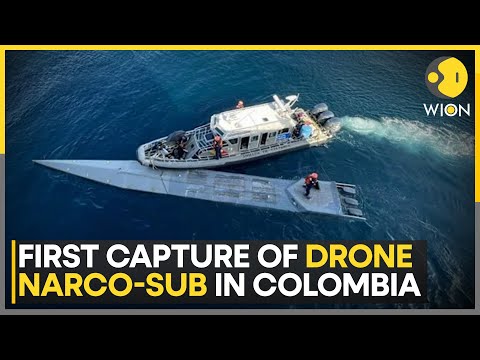 YouTube video thumbnail: Colombian: Navy Seizes First Unmanned Narco-Submarine Equipped With Starlink Antenna 