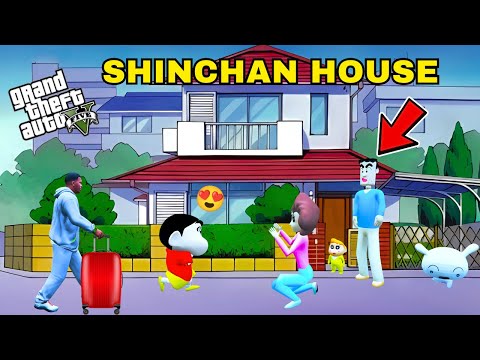 Shinchan and Franklin Went to Shinchan Real House in gta 5