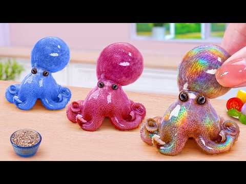 Recipe For Seafood Lovers ๐ Grilled Octopus with Honey & Spicy Mustard Sauce ๐ฏ Tina Mini Cooking