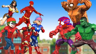 EVOLUTION Team Super Transform Hero vs Team Giant Zombie Funny - Scary Teacher 3D Hero
