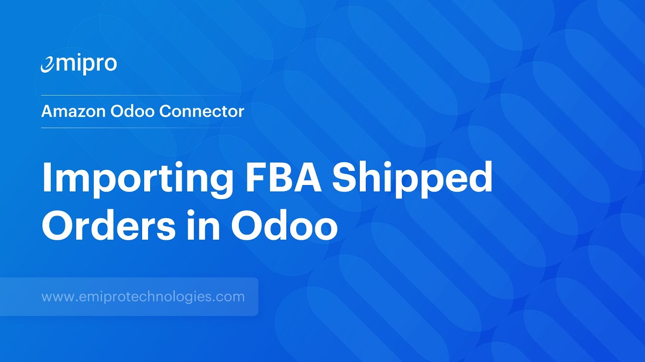 Importing FBA Shipped Orders in Odoo | Amazon Odoo Connector | 10/5/2022

When a seller has opted for Amazon Fulfillment option, all the activity related to the FBA orders are being taken care of by Amazon ...