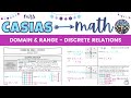Finding Domain and Range of Discrete Relations