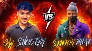 GW SHOOTER ⚡️Vs SENIOR BHAI 🔥 7 - 0 or Wot?☠️ || Garena free fire