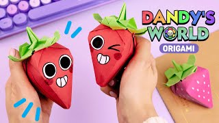 Оригами Клубника Сквиши из бумаги | Dandy's World Sprout | Origami Paper Squishy Strawberry