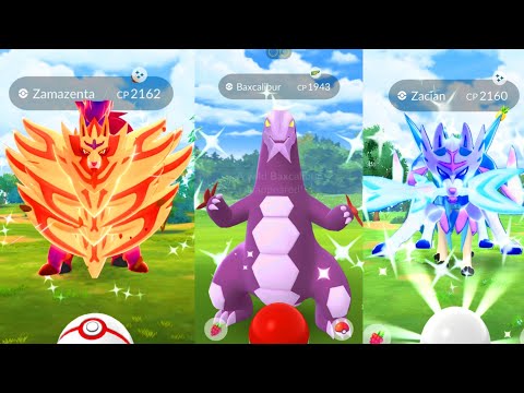 OMG🤯 Shiny sword zacian & Shiny shield zamazenta | Shiny Baxcalibur & Volcanion in pokemon go.