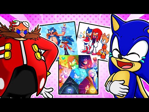 Sonic e Eggman BRIGARAM nesse REACT de IMAGENS