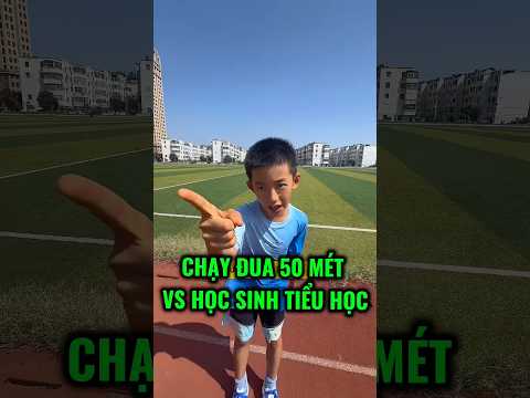 Chạy đua 50 mét cùng học sinh tiểu học 😙 #haihuoc #funny