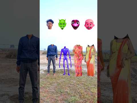 Purple Siren, two young cute girl & vs Me correct head matching new game - video |#viral#vfx