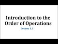 Order of Operations and Simplification