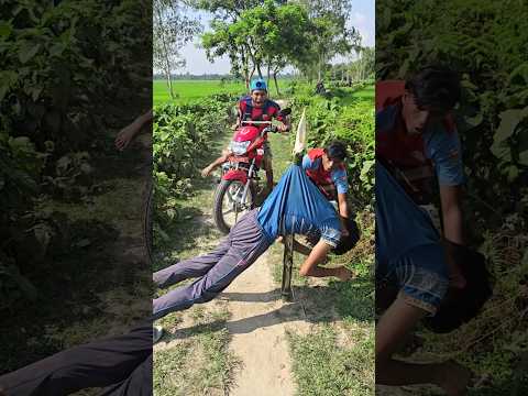 Two men were coming on a motorcycle.
