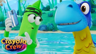 Dinosaur Discovery + More | Crayola Crew 🖍️ | Cartoons For Kids | Moonbug Kids - Animal Adventures