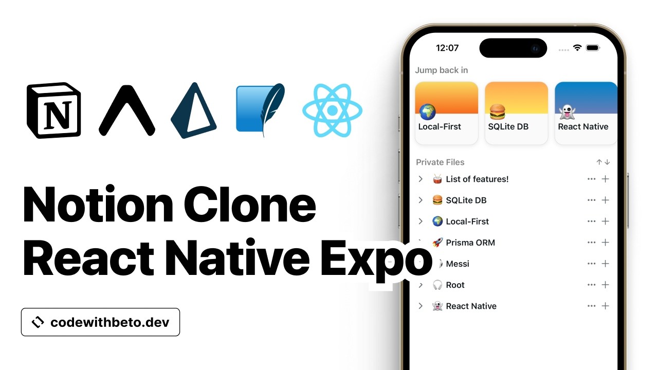 Watch: Building a Local-first Notion Clone with React Native Expo and Prisma