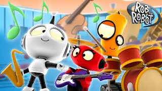 Strings, Beats, and Robot Feats | Rob the Robot | Kids Educational Cartoons
