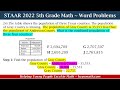 Solving 5th Grade STAAR Math Word Problems