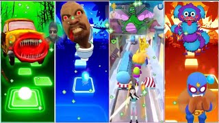 BOXYBOO 🆚 PINKFONG 🆚 DAME TU COSITA 🆚 MC QUEEN EATER 🆚 SPIDER THOMAS- Tiles Hop EDM Rush!