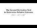 Understanding the Second Derivative Test